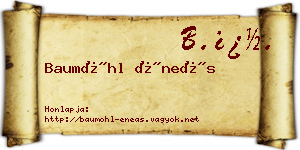 Baumöhl Éneás névjegykártya